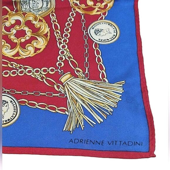 Adrienne Vittadini 💯 Silk Scarf Vintage Square - Picture 4 of 11